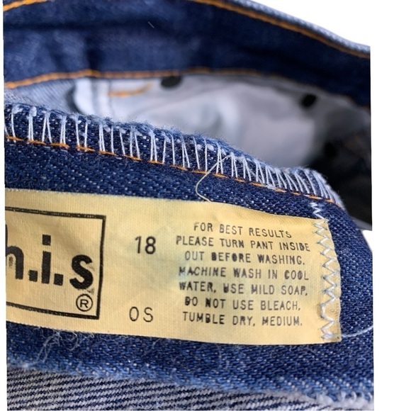 Original 80s Vintage Chic by H.I.S. High Waist Straight Leg Jeans - Picture 9 of 9